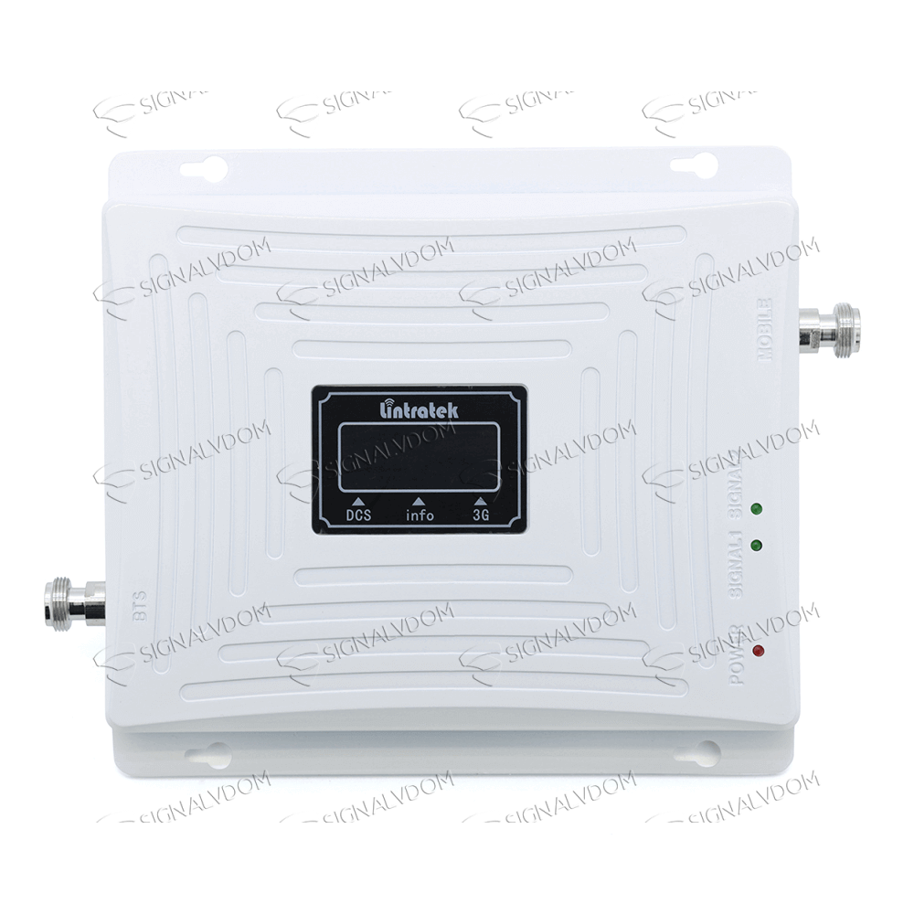 Усилитель сигнала Lintratek 900/1800/2100 mHz (для 2G/3G/4G) 65 dBi, кабель 10 м., комплект - 3